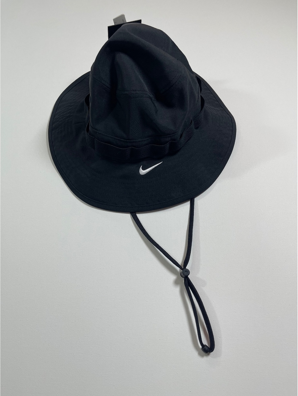 Nike Unisex Black Bucket Hat with Adjustable Chin Strap, M/L